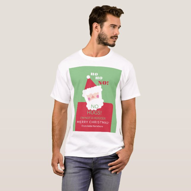 Camiseta Feliz Natal Sem Abraços Suor Feio (Frente Completa)