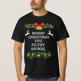 Camiseta Feliz Natal, seu animal imundo