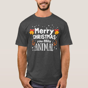 Camiseta Feliz Natal seu animal imundo vintage