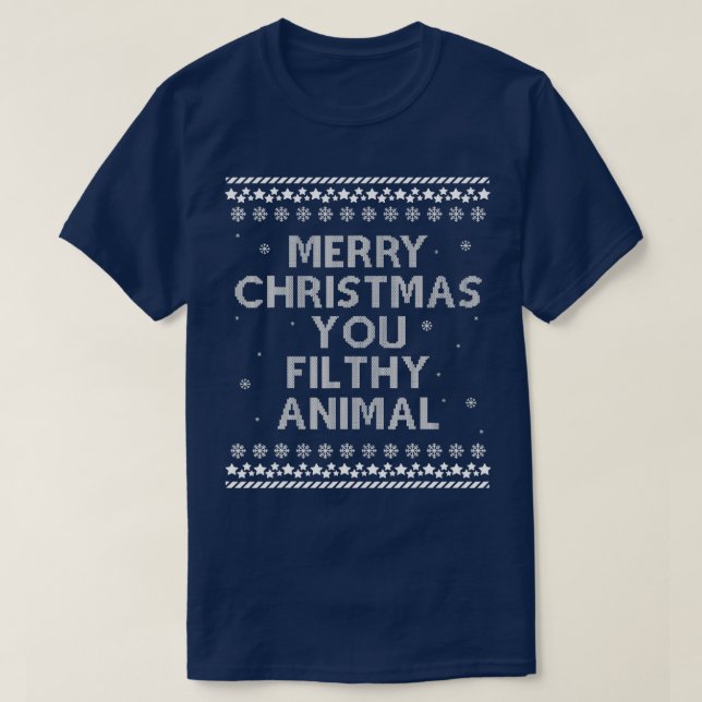 Camiseta Feliz Natal Seu Feriado Engraçado Animal T (Frente do Design)