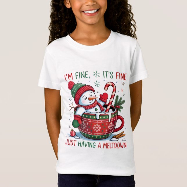 Camiseta Feliz Natal Snowman (Frente)