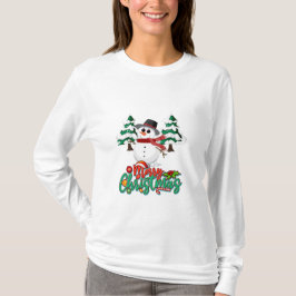 Camiseta Feliz Natal Snowman