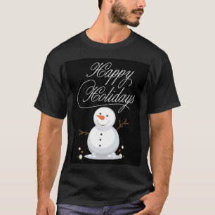 Camiseta Feliz Natal Snowman - Gráfico Festivo de Natal