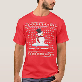 Camiseta Feliz Natal Snowman T-Shirt