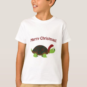 Camiseta Feliz Natal! Tartaruga do papai noel