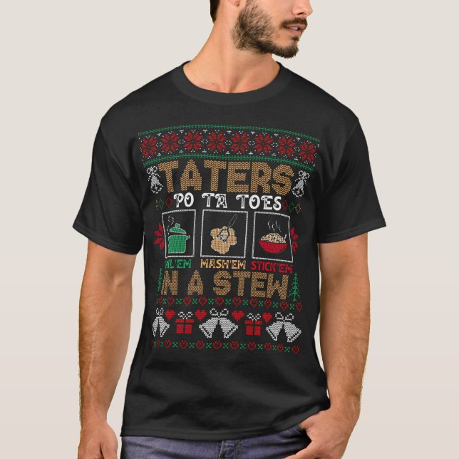 Camiseta Feliz Natal Taternizadores Batatas Frio Natal (Frente)