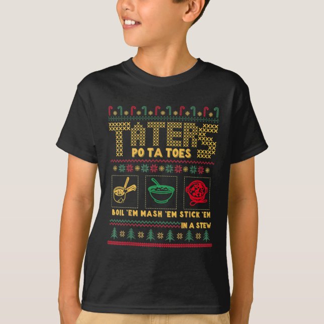 Camiseta Feliz Natal Taternizadores Batatas Frio Natal (Frente)