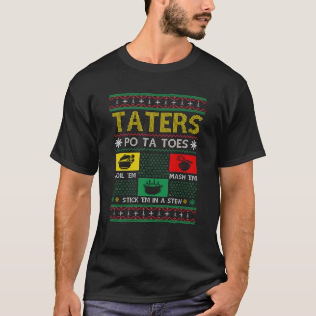 Camiseta Feliz Natal Taternizadores Batatas Vestidas de Nat (Frente)