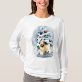 Camiseta Feliz Natal Terrier com Rodas Revestidas