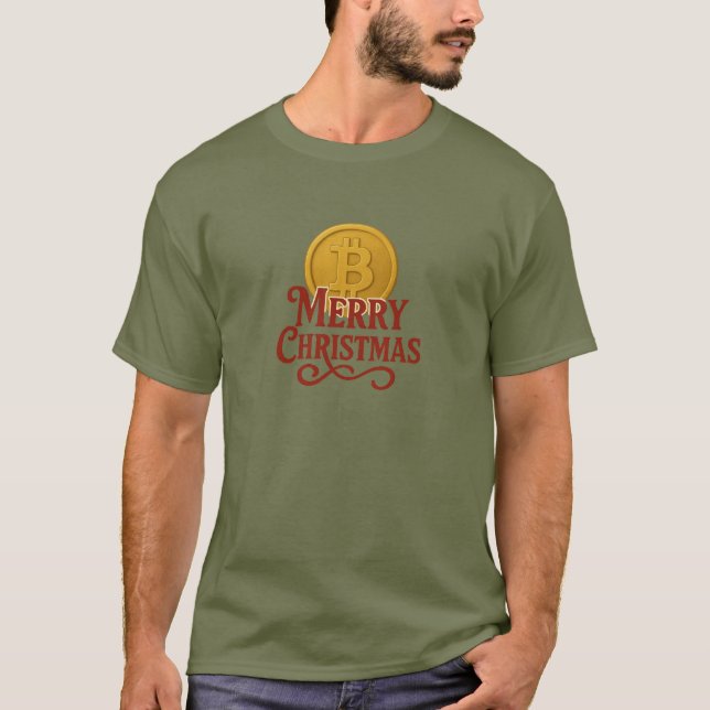 Camiseta Feliz Natal Trader Bitcoin (Frente)