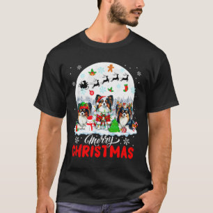 Camiseta Feliz Natal Três Papais noeis Elf Reindeer Papillo