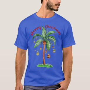 Camiseta Feliz Natal Tropical No Praia Fu