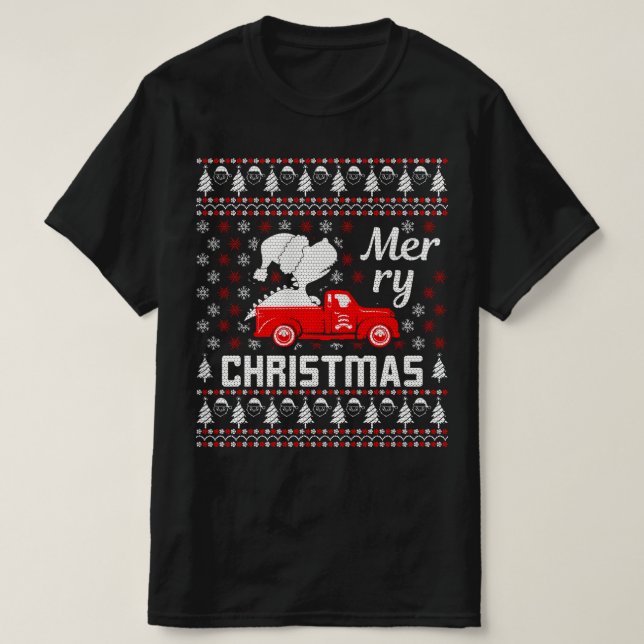 Camiseta feliz Natal Ugly Christmas Sweater (Frente do Design)