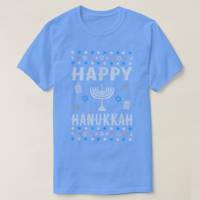 Camiseta Feliz Natal Ugly Hanukkah (Frente do Design)