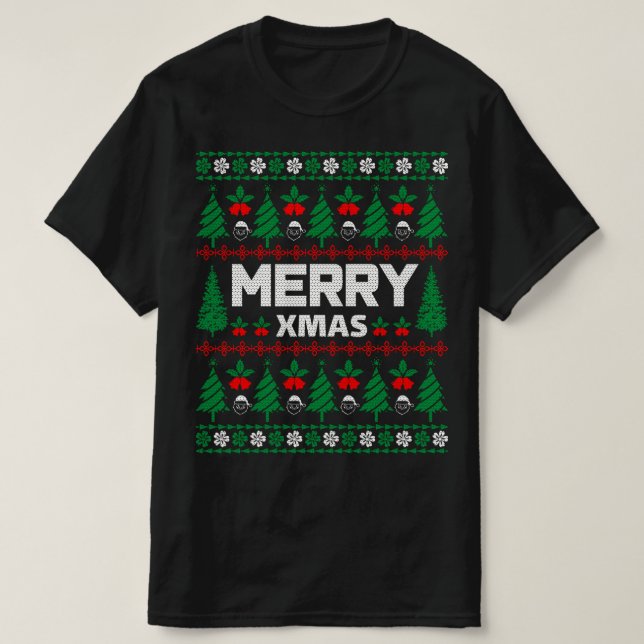 Camiseta feliz Natal Ugly Sweater (Frente do Design)