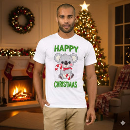 Camiseta Feliz Natal Urso Coala Fofo