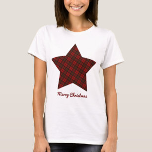 Camiseta Feliz Natal vermelho adorável da estrela do tarta