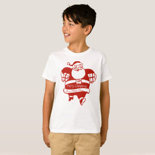 Camiseta Feliz Natal Vermelho e Branco
