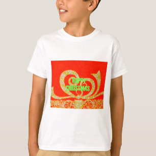 Camiseta Feliz Natal Vermelho e Dourado