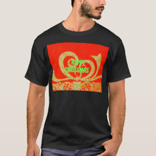 Camiseta Feliz Natal Vermelho e Dourado