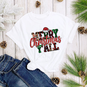 Camiseta Feliz Natal Vês Xadrez Diversão Natal das Mulheres