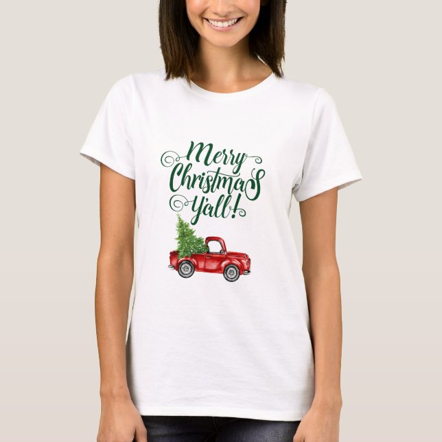 Camiseta Feliz Natal Vintage Caminhão Vintage WG (Frente)