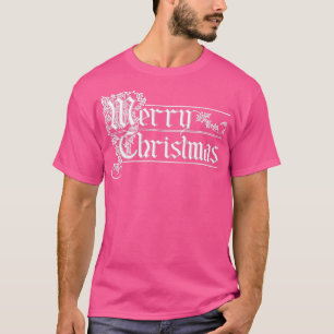 Camiseta Feliz Natal, Vintage e Intricate Lettering De