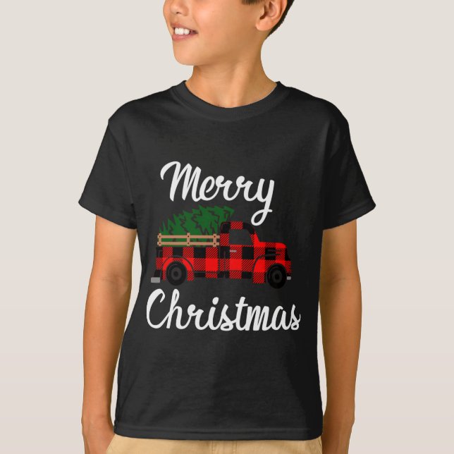 Camiseta Feliz Natal Vintage Fazenda Truck (Frente)