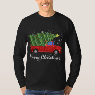 Camiseta Feliz Natal Vintage Red Truck com Árvore