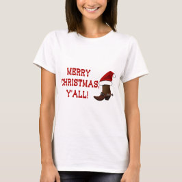 Camiseta Feliz Natal você - bota do papai noel (parte