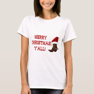 Camiseta Feliz Natal você - bota do papai noel (parte