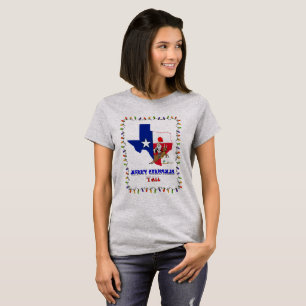 Camiseta Feliz Natal você estilo de Texas