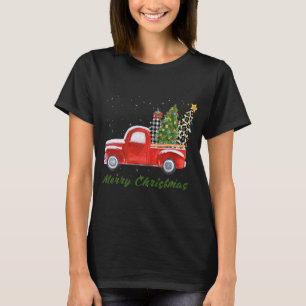 Camiseta Feliz Natal Xadrez Leopardo Vermelho T