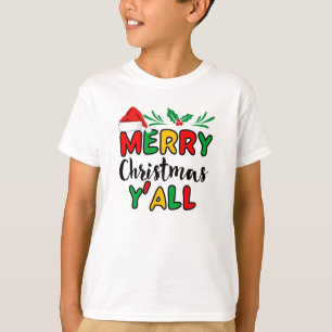 Camiseta Feliz Natal Y-all T-Shirt