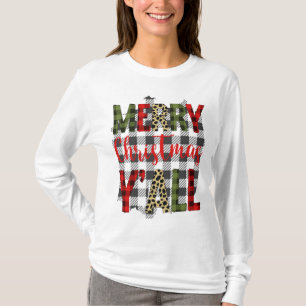 Camiseta Feliz Natal Y-all T-shirt