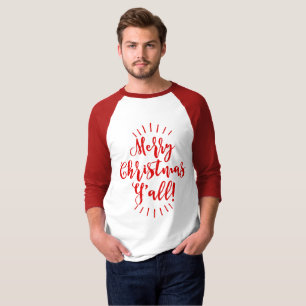 Camiseta Feliz Natal Y Todos Bonitos Tipografia Unisex