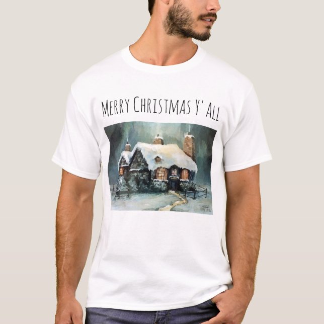Camiseta Feliz Natal Y Todos Maravilhosos Noite de Inverno (Frente)