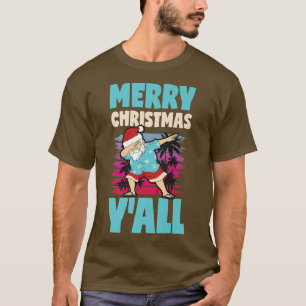 Camiseta Feliz Natal Yall Dabbing Natal Em Ju