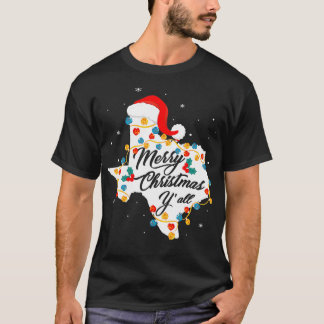 Camiseta Feliz Natal YAll Texas State Texan Holiday Men