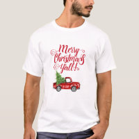 Feliz Natal Y'all Vintage Red Truck Natal