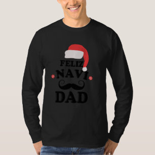 Camiseta Feliz Navi Pai Engraçado Padre Mustache