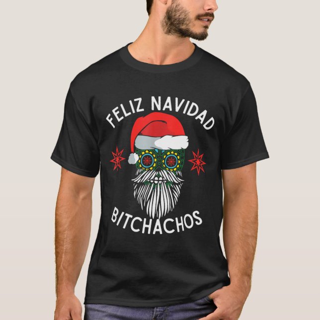 Camiseta Feliz Navidad Achos Funny Spanish Merry Christmas  (Frente)