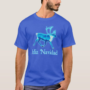 Camiseta Feliz Navidad - Azul Cariou (Reindeer)