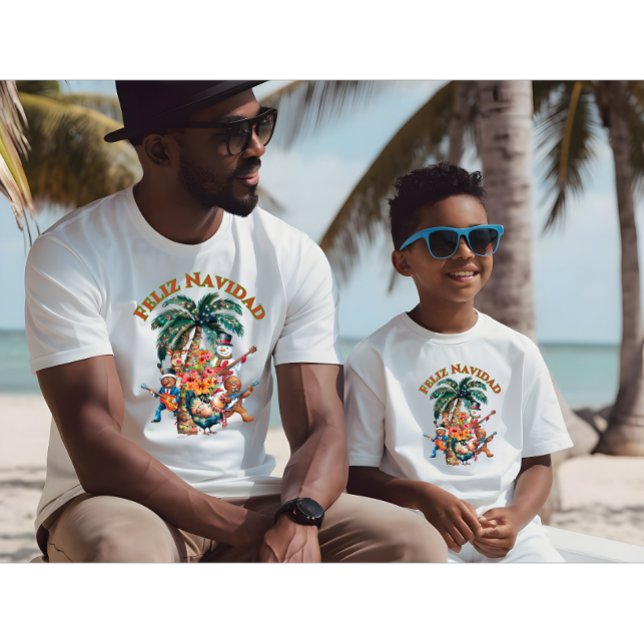 Camiseta Feliz Navidad Chicken e a Gang (Criador carregado)