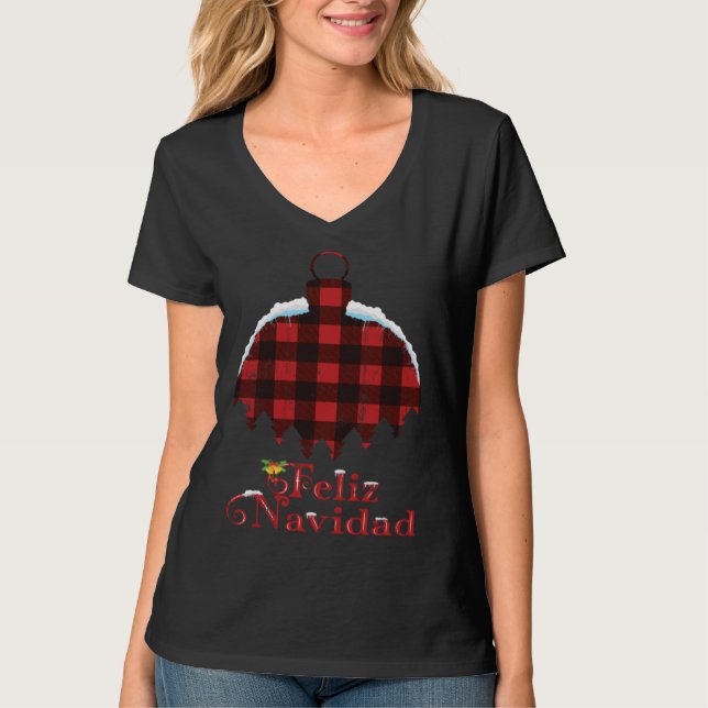 Camiseta Feliz Navidad Family Matching Spanish Christmas Re (Frente)