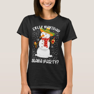 Camiseta Feliz Navidad Juana (Snowman) no Natal mexicano