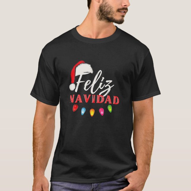 Camiseta Feliz Navidad Natal Luz Natal Engraçado (Frente)