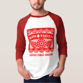 Camiseta Feliz Navidad Papel Picado T-Shirt