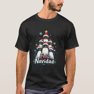 Camiseta Feliz Navidad Penguin Meninas Meninas Meninas Engr