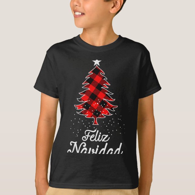 Camiseta Feliz Navidad Shirts Family - Christmas Trees Buff (Frente)